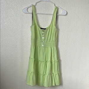 Forever 21 Light Green Buttoned Mini Dress